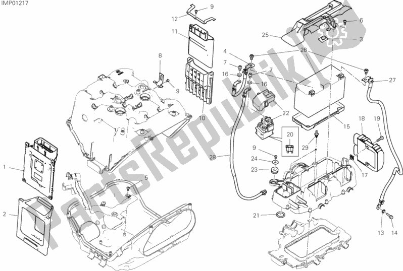 Toutes les pièces pour le Support De Batterie du Ducati Superbike Panigale V4 1100 2020